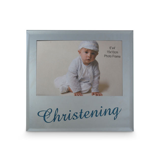 CHRISTENING BOY FRAME 6x4