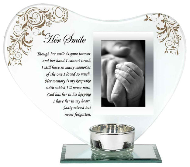 HER SMILE HEART CANDLE HOLDER