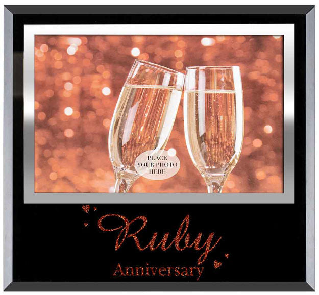 40TH RUBY ANNIVERSARY FRAME 6x4