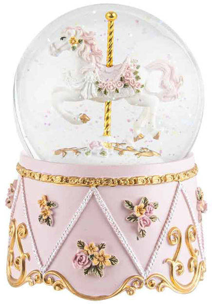 PRETTY GLITTER WATER GLOBE WITH MUSIC