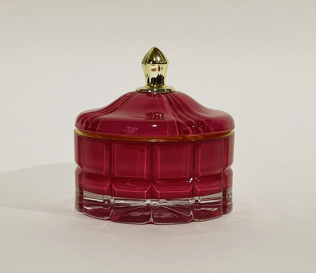 LE LUXE  TRINKET BOX  CRIMSON / GOLD