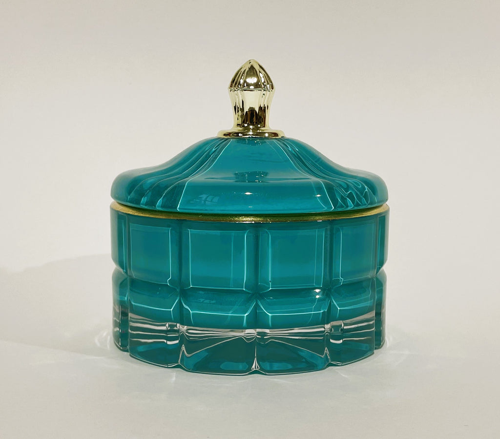 LE LUXE TRINKET BOX TEAL / GOLD