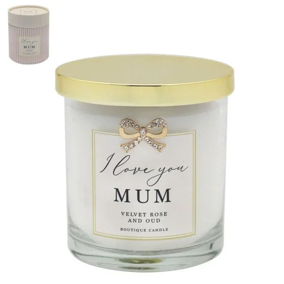 Jewelled Love You Mum Candle