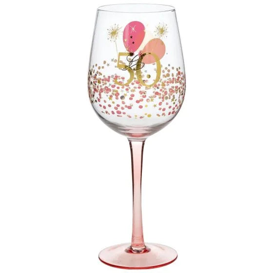 Rush Ladies 50Th Wine Glass