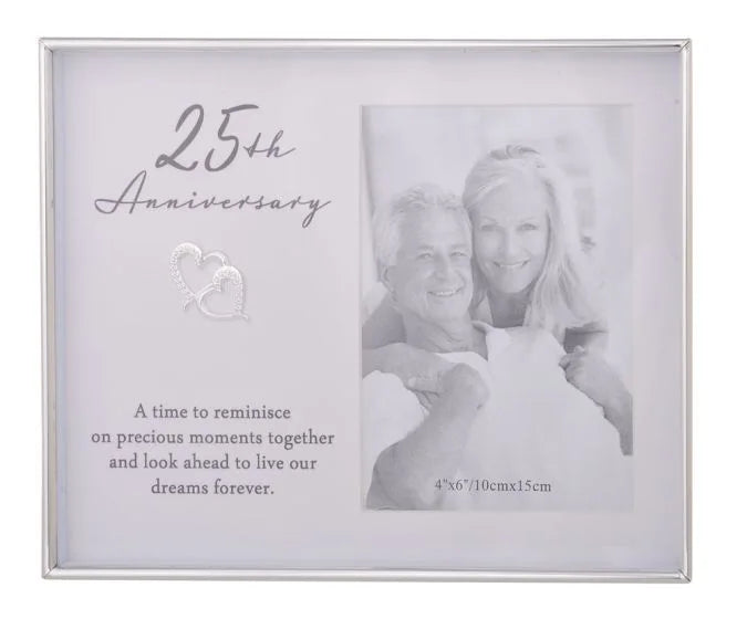 Love Heart 25th Anniversary 4X6 Frame