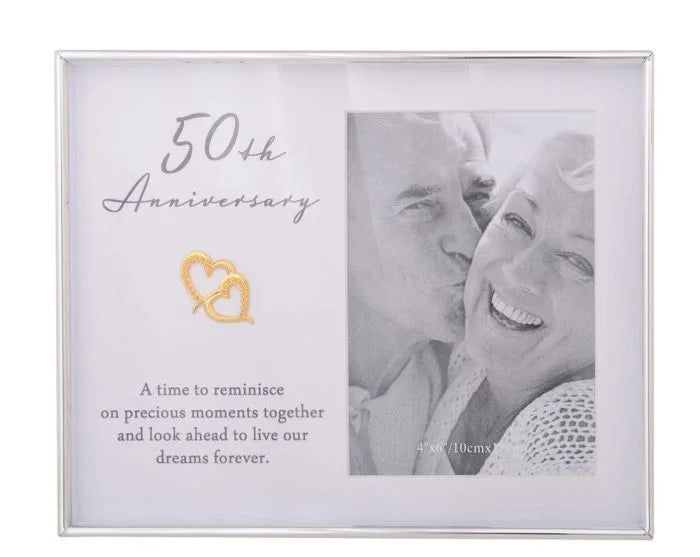 Love Heart 50th Anniversary 4X6 Frame