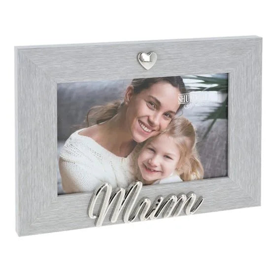 Silver Heart Mum Frame