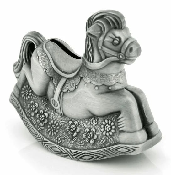 Rocking Horse Pewter Money Bank