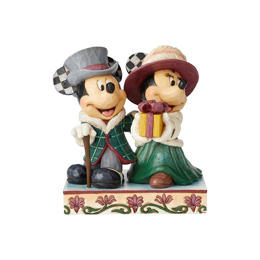 JIM SHORE DISNEY TRADITIONS - MICKEY AND MINNIE VICTORIAN ELEGANT EXCURSION FIGURINE