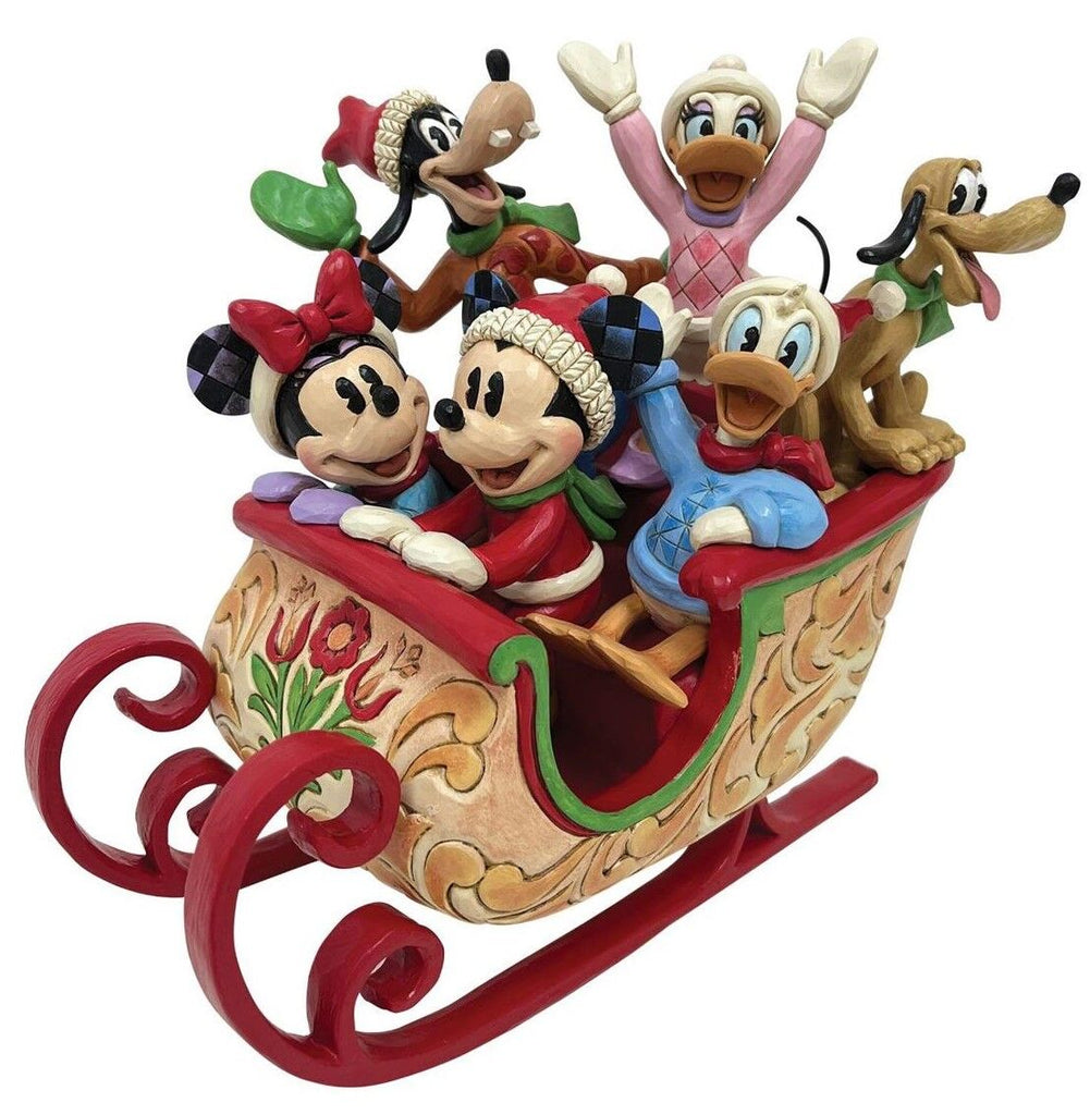 (Pre Order) Disney Traditions - 20cm Mickey & Friends Sleigh