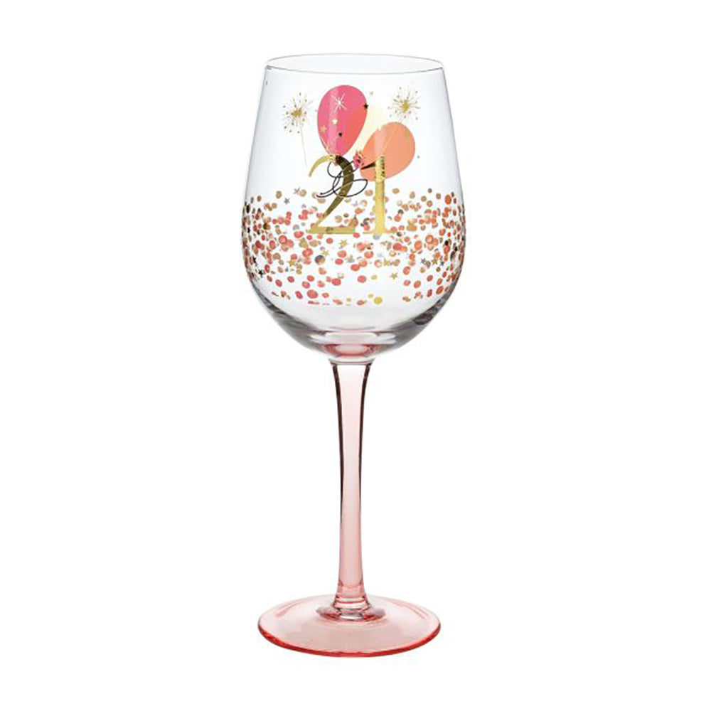 Rush Ladies 21st Wine Glass
