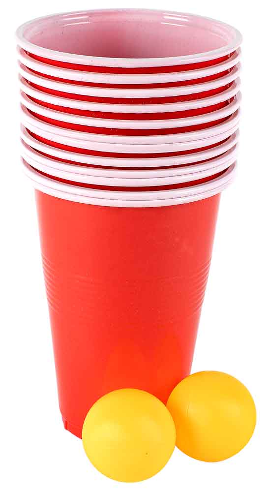 BEER PONG 12 CUPS 2 BALLS