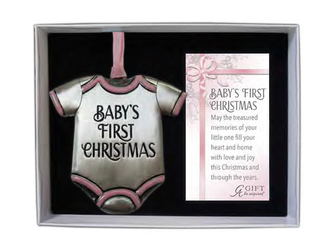 BABY GIRL 1ST CHRISTMAS ORNAMENT GIFT BOXED