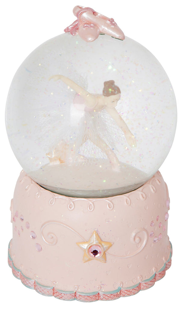 Russell Collection Giftware - Resin Snow globe With Ballerina & Music 10.5x10.5x16cm