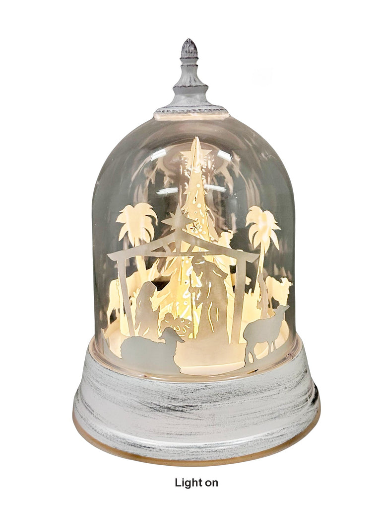 DOME NATIVITY SET WITH LED LIGHTS AND MUSIC
