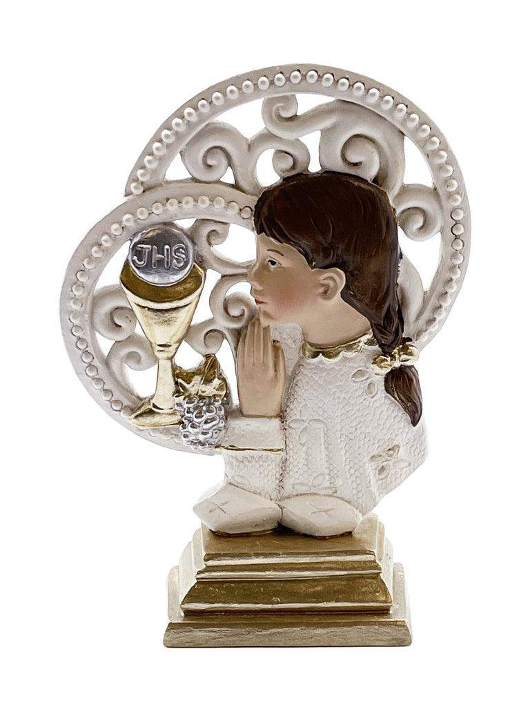 COMMUNION GIRL HEART PLAQUE