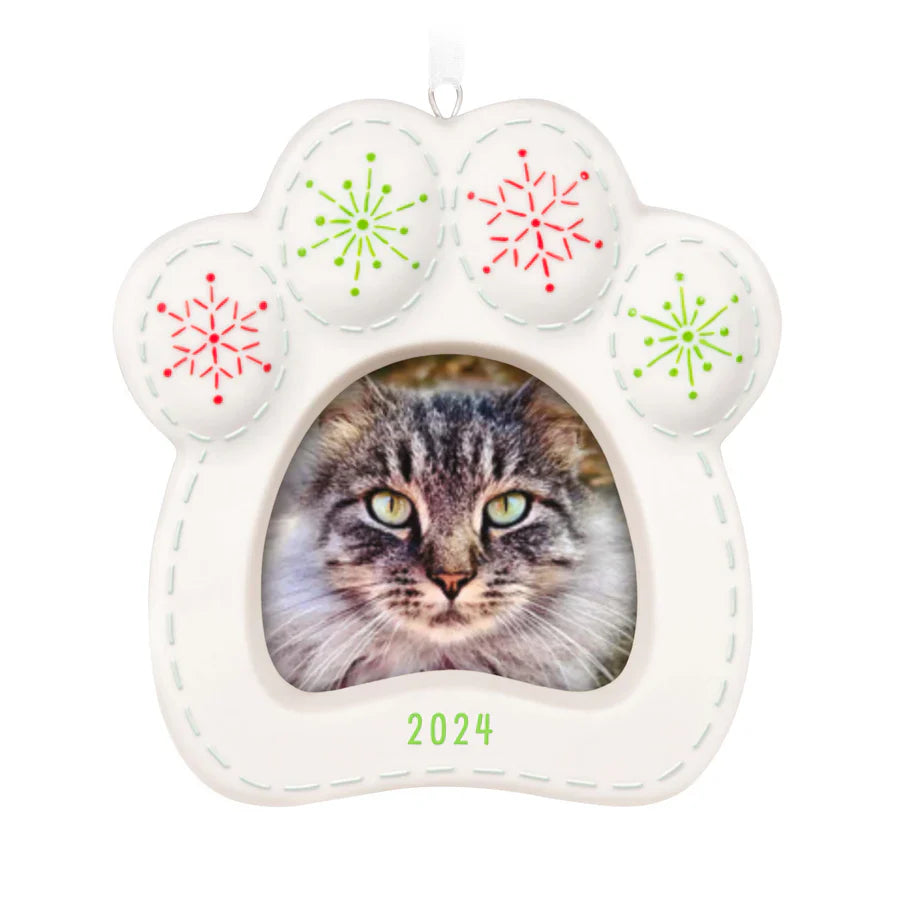 Hallmark 2024 Keepsake — Pretty Kitty 2024 Porcelain Photo Frame Ornament