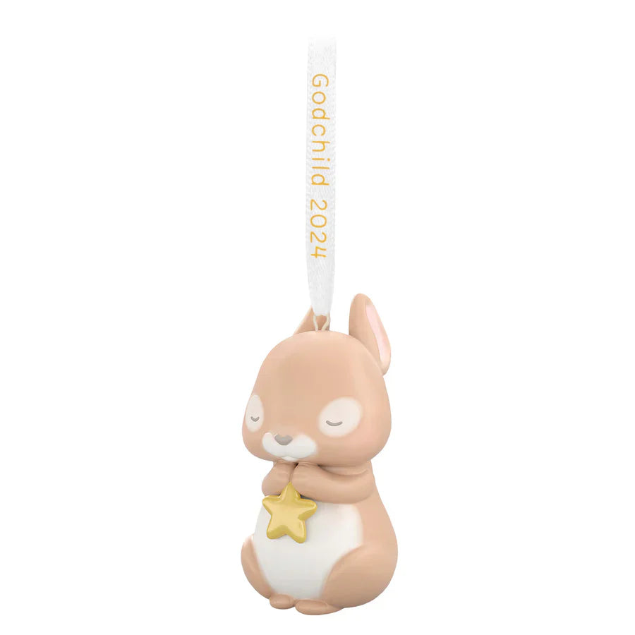 Hallmark 2024 Keepsake — Godchild Bunny 2024 Porcelain Ornament
