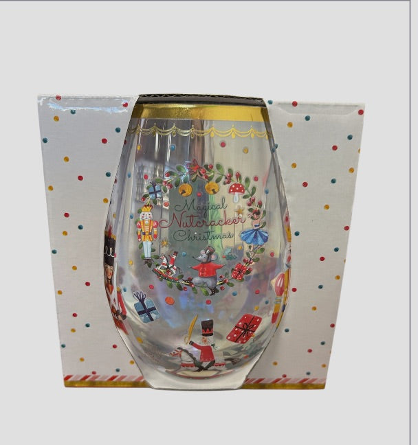 Christmas Wine Glass By Old Tuton Collection