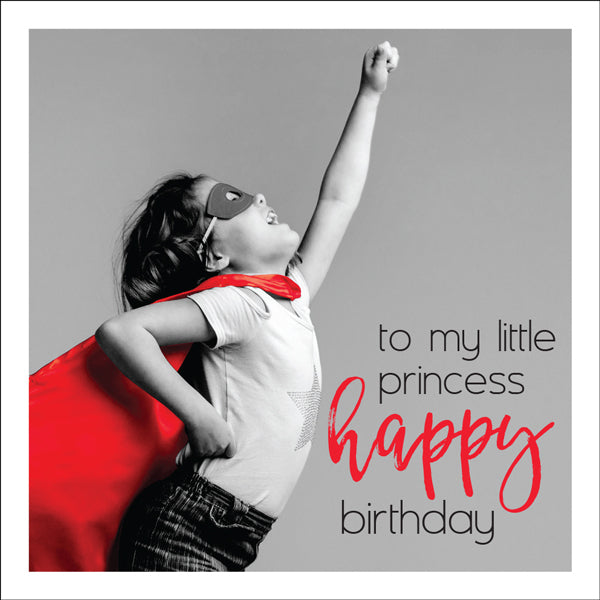 Little princess mini birthday card