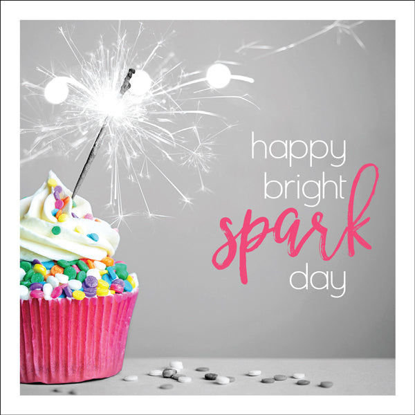 Bright spark birthday mini card