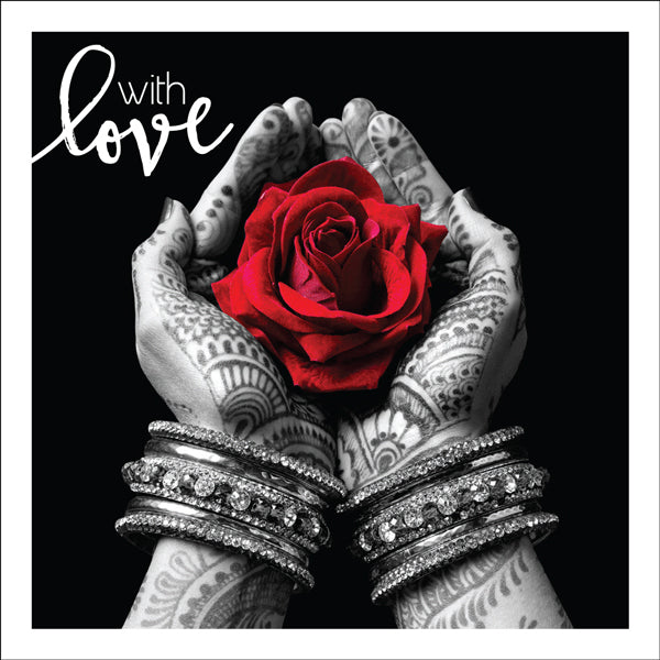 With love mini greeting card