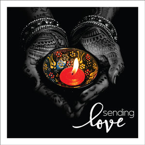 Sending love mini greeting card