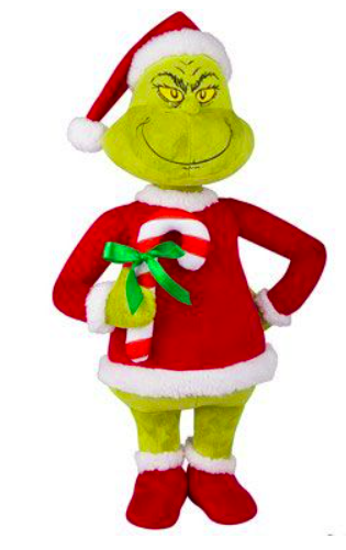 HOLIDAY GREETER GRINCH WITH CANDY 57 CM H