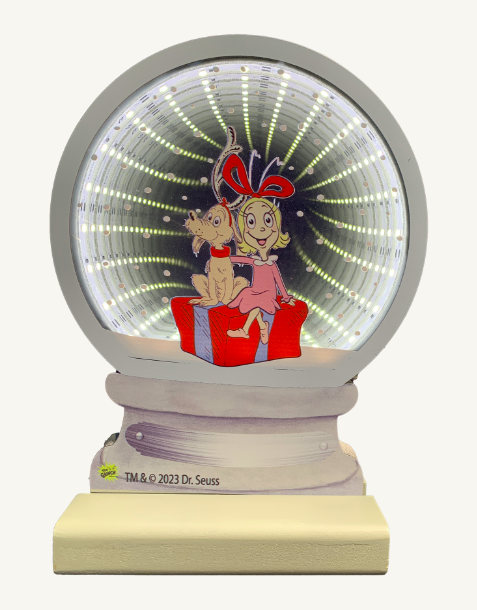 Dr Seuss Cindy Lou & Max Infinity Snow Globe