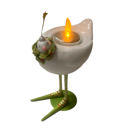 Whitehill let there be light bird votive holder