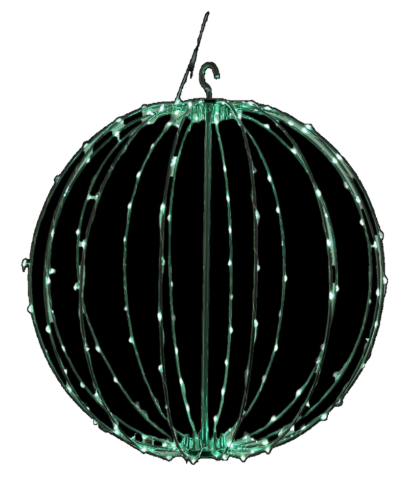 40CM BALL GREEN LED IN/OUT