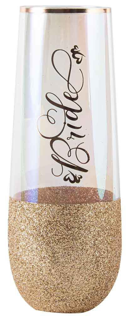 Bride Stemless Champagne Glass