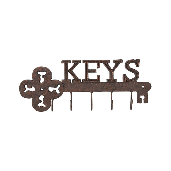 CAST-IRON TRENDY WALL HANGING KEY W/ 5 HOOKS
