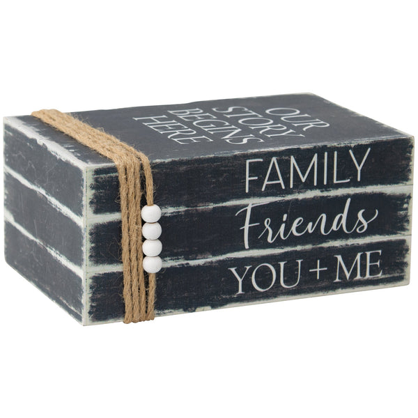 DECORATIVE VINTAGE ‘OUR STORY’ BOOKS W/BEADED TASSEL