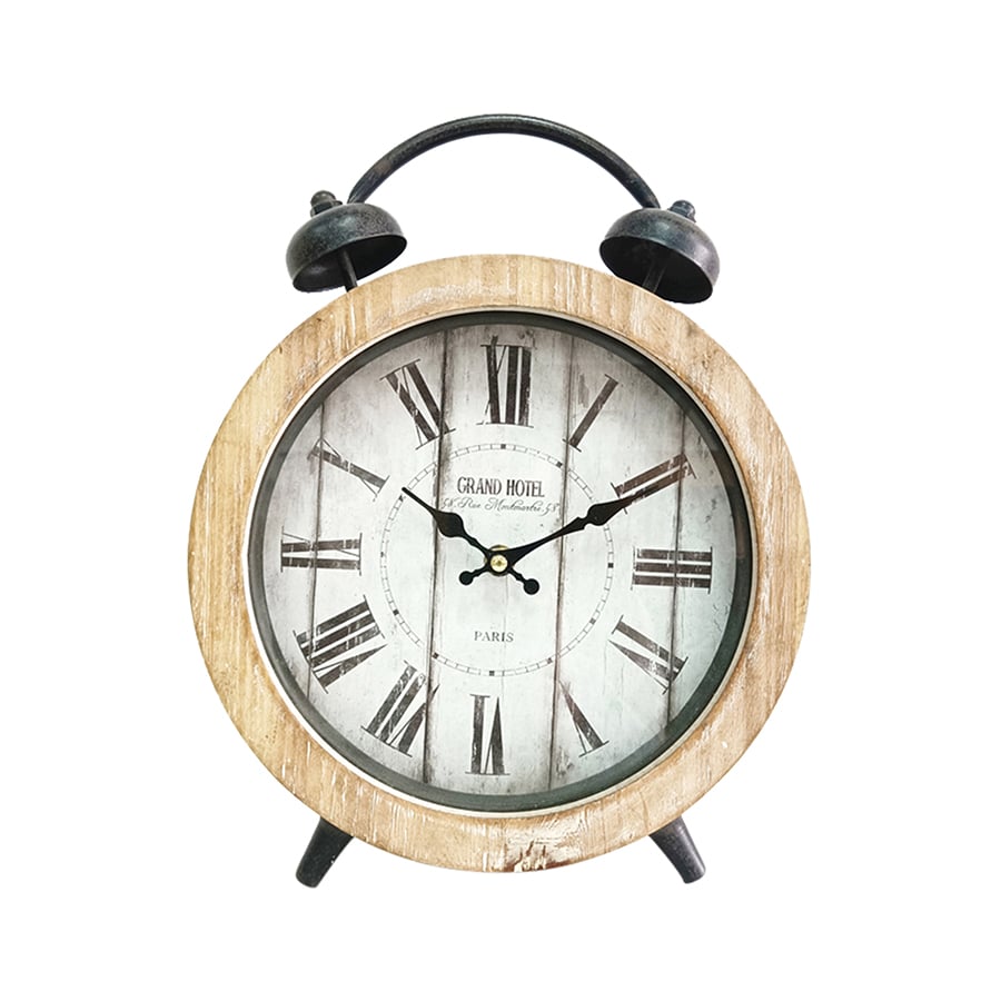 ‘Grand Hotel’ Tabletop Clock w/Faux Alarm 26x8x32cm