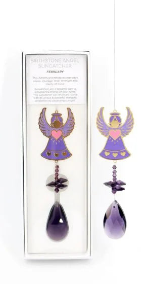 Birthstone Angel Sun Catcher February