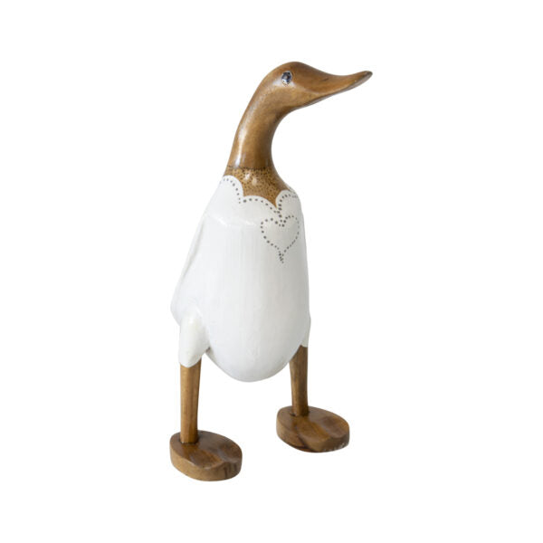 HAND-CARVED DRESSED-UP DUCK