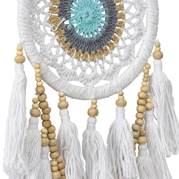 HANDCRAFTED BOHO DREAM CATCHER W/LAYERED TASSELS & BEADS
