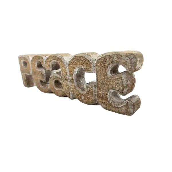 Handcrafted Peace Ornamental Sign 30x3x9cm
