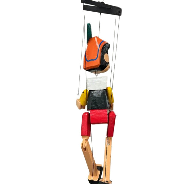 Handcrafted Pinocchio Puppet on Strings 20x15x70cm