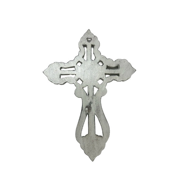 Handcrafted Cross w/Gold Centre 15x1x21cm