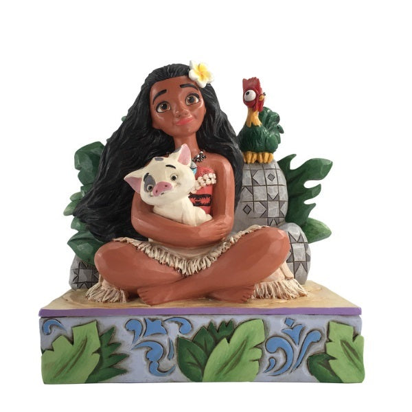 Jim Shore Disney Traditions - Moana with Pua and Hei Hei