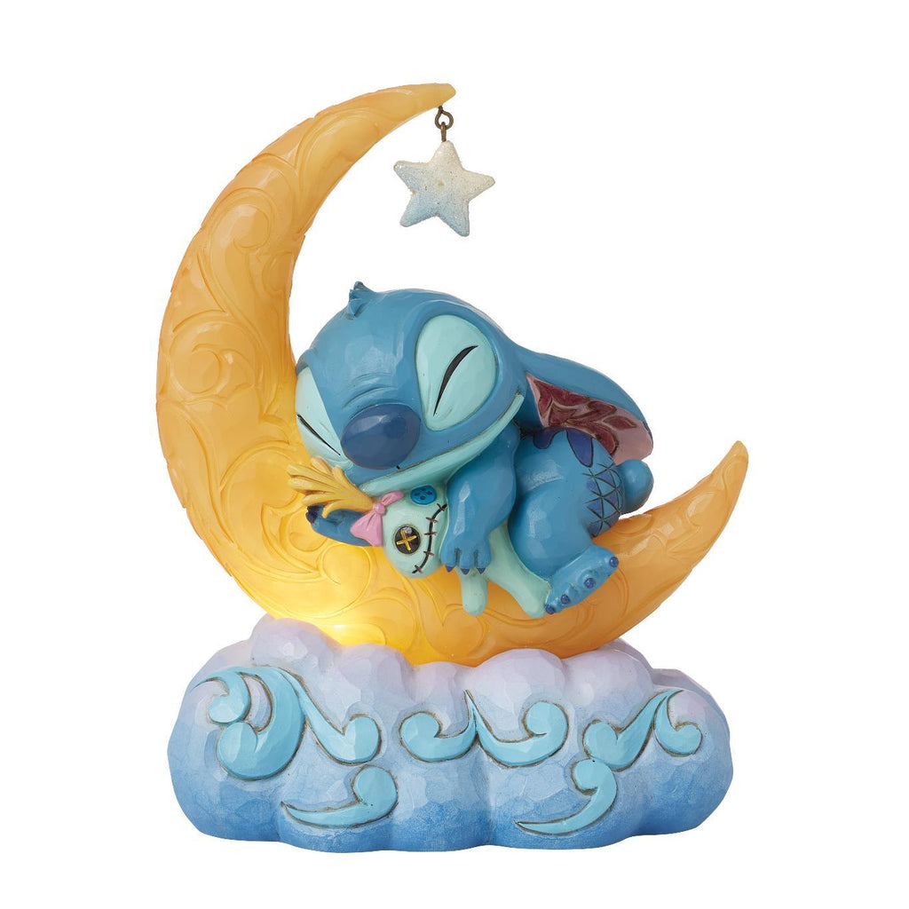 Jim Shore Disney Traditions - 19.4cm Lit Stitch & Scrump On Moon