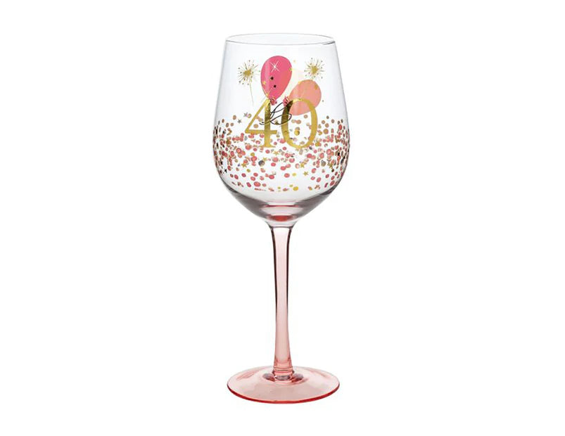 Rush Ladies 40th Birthday Wine Glass