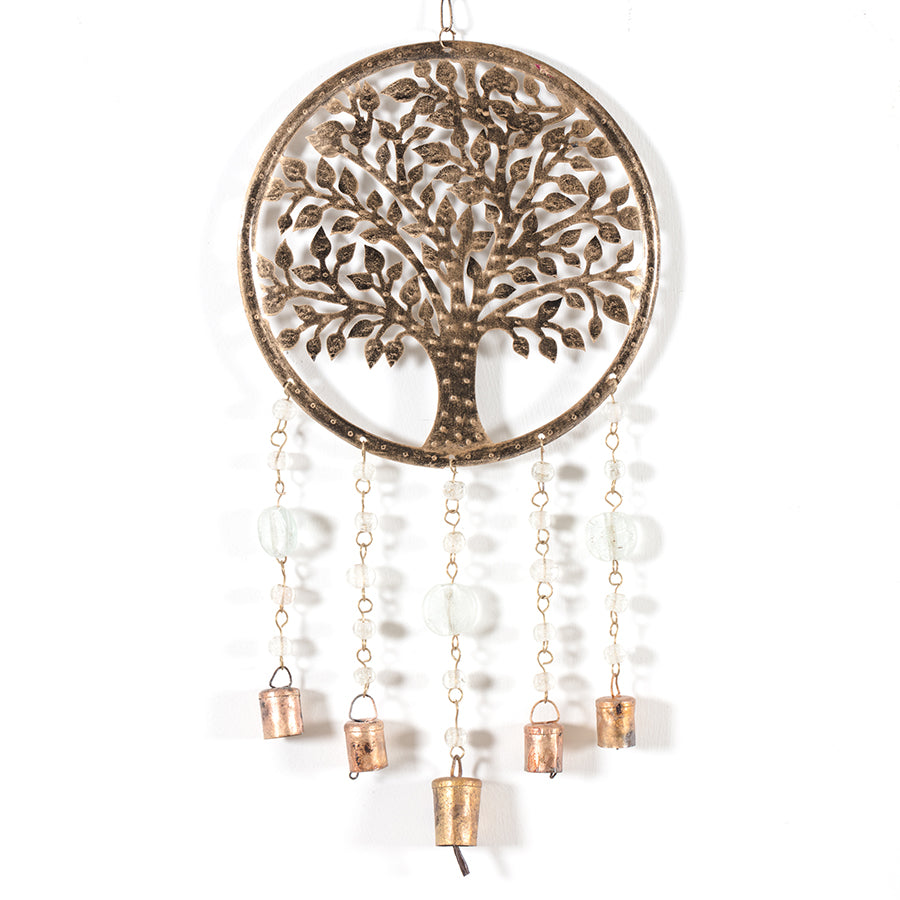 Handcrafted Hanging Tree of Life w/Beads & Bells