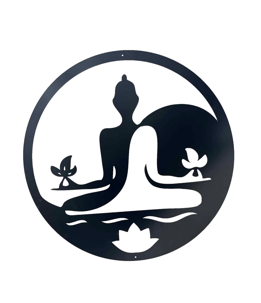 Laser-cut Yin & Yang Buddha Wall Art 60×0.64x60cm