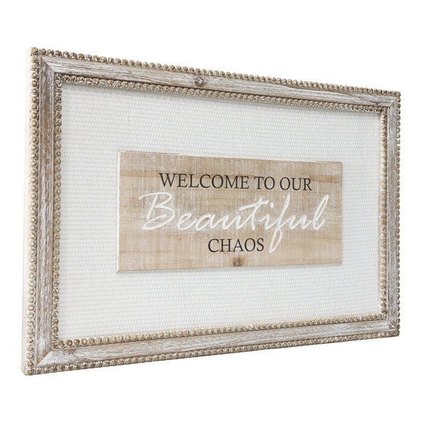 NATURAL W/ WHITE MIX ‘BEAUTIFUL CHAOS’ WALLART