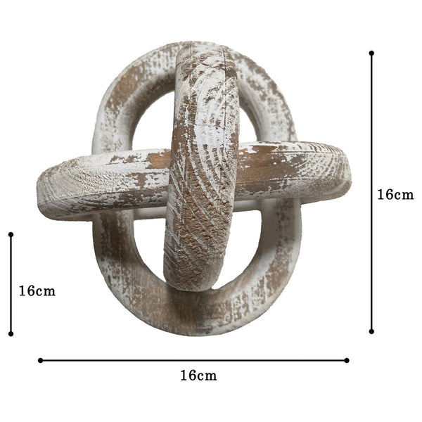 WOODEN 3-LINK TABLE DECORATION