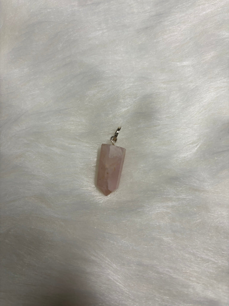 Rose Quartz Crystal Point Pendant