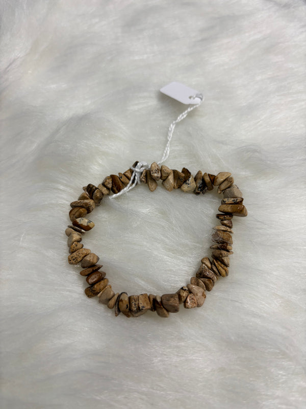 Picture Jasper Crystal Chip Bracelet